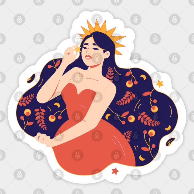 Nature's Crown Sticker by kjm.illustrations